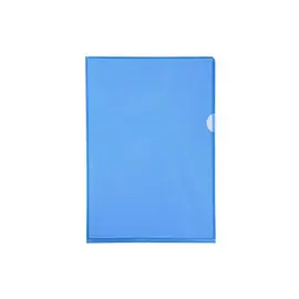 Etui carton de 100 pochettes coin PVC lisse haute résistance 13/100e - A4 - Bleu - EXACOMPTA photo du produit