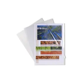 Sachet de 10 pochettes coin avec encoches polypropylène lisse rigide Haute Qualité 20/100e - A4 - Cristal - EXACOMPTA photo du produit