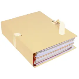 Chemise dos extensible papier 24x32cm - filmée par 5 - Mastic - EXACOMPTA photo du produit