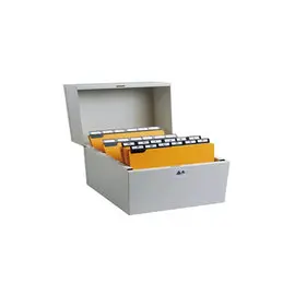 Boîte à fiches Metalib - Classement de 500 fiches horizontales - 74x105mm à 75x125mm - Gris - EXACOMPTA photo du produit