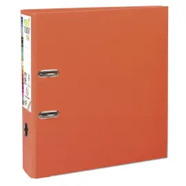 Classeur &agrave; levier Prem'Touch int&eacute;rieur et ext&eacute;rieur en polypropyl&egrave;ne - Dos 80mm - A4 maxi. - Orange - EXACOMPTA photo du produit