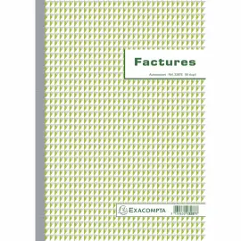 Manifold Factures avec mention TVA 29,7x21cm 50 feuillets dupli autocopiants - EXACOMPTA photo du produit