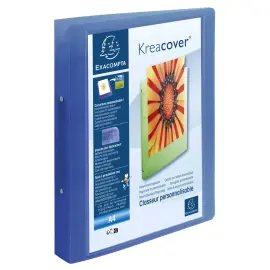 Classeur 2 anneaux 30mm polypropyl&egrave;ne chromaline 10/10e Krea Cover - A4 maxi - Couleurs assorties - EXACOMPTA photo du produit