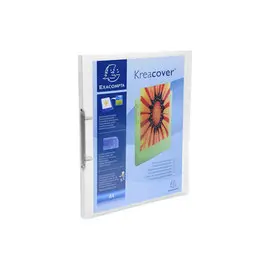 Classeur 2 anneaux 15mm polypropyl&egrave;ne chromaline 5/10e Krea Cover - A4 - Incolore - EXACOMPTA photo du produit