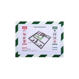 Pochette d'affichage magnétique de sécurité A4 - Blanc/vert - EXACOMPTA photo du produit