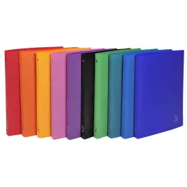 Classeur 4 anneaux 15mm polypropyl&egrave;ne OPAK - A4 - Couleurs assorties - EXACOMPTA photo du produit