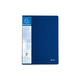 Protège-documents en polypropylène rigide avec porte étiquette 3 faces Up Line Opaque 20 vues - A4 - Bleu - EXACOMPTA photo du produit