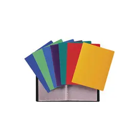 Protège-documents en polypropylène semi-rigide OPAK 40 vues - A5 ou écolier - Couleurs assorties - EXACOMPTA photo du produit