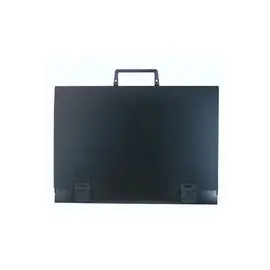 Valisette arts graphiques à poignée Dos 26 mm polypropylène rigide 12/10e - Pour format 1/2 raisin - Noir - EXACOMPTA photo du produit