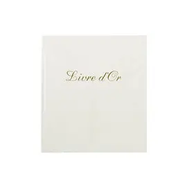Livre d'or Cuir Alpille 140 pages ivoire - 26x22cm vertical - Blanc - EXACOMPTA photo du produit