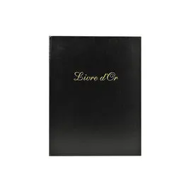 Livre d'or Balacron avec titre 100 pages blanches - 27x22 cm vertical - Noir - EXACOMPTA photo du produit
