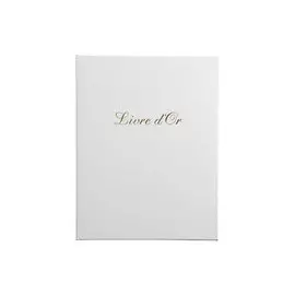 Livre d'or Balacron avec titre 100 pages blanches - 27x22 cm vertical - Blanc - EXACOMPTA photo du produit