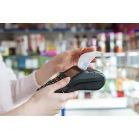 Bobine pour tickets de carte bancaire 57x40 mm - 1 pli thermique 55g/m2 sans BPA. - EXACOMPTA photo du produit