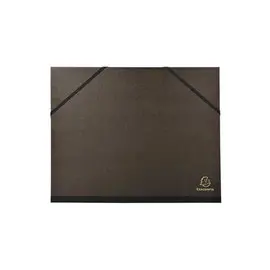 Carton à dessin kraft noir vernis avec élastiques 26x33 cm - Pour formats A4 et 24x32 cm - Noir - EXACOMPTA photo du produit