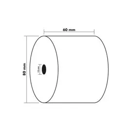 Bobine pour tickets de caisse 60x80 mm - 1 pli thermique 55g/m2 sans BPA. - EXACOMPTA photo du produit