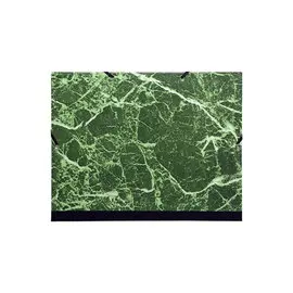 Carton &agrave; dessin papier marbr&eacute; verni avec &eacute;lastiques 26x33 cm - Pour formats A4 et 24x32 cm - Vert - EXACOMPTA photo du produit