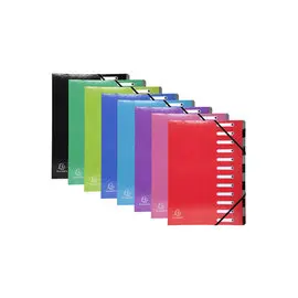 Trieur Harmonika Iderama 12 compartiments - Couleurs assorties - EXACOMPTA photo du produit