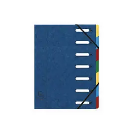 Trieur HARMONIKA® à fenêtres avec élastiques Nature Future carte lustrée 7 compartiments - Bleu - EXACOMPTA photo du produit
