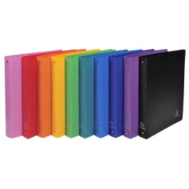 Classeur 4 anneaux 30mm polypropyl&egrave;ne OPAK - A4 Maxi - Couleurs assorties - EXACOMPTA photo du produit