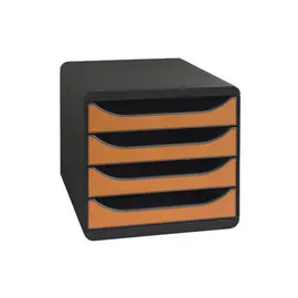BIG-BOX Pastel noir/pastel glossy - Noir/tangerine - EXACOMPTA photo du produit