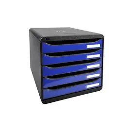 BIG-BOX PLUS - Noir/bleu royal glossy - EXACOMPTA photo du produit