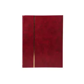 Album de timbres simili-cuir 48 pages noires - 22,5x30,5 cm - Rouge - EXACOMPTA photo du produit