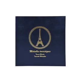 Classeur de collection pour 100 m&eacute;dailles souvenirs - 24,5x25 cm - Bleu marine - EXACOMPTA photo du produit