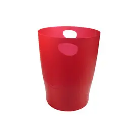 ECOBIN Corbeille à papier - Rouge carmin translucide - EXACOMPTA photo du produit