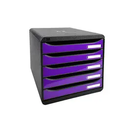 BIG-BOX PLUS - Noir/violet glossy - EXACOMPTA photo du produit