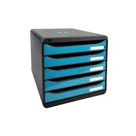 BIG-BOX PLUS - Noir/bleu turquoise glossy - EXACOMPTA photo du produit