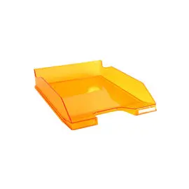 Corbeille à courrier COMBO MIDI Violet translucide - Orange transparent glossy - EXACOMPTA photo du produit