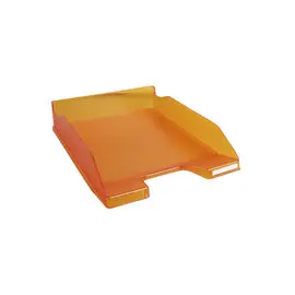 Corbeille à courrier COMBO MIDI Violet translucide - Tangerine translucide - EXACOMPTA photo du produit