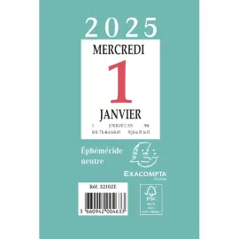 Bloc &eacute;ph&eacute;m&egrave;re 6.5x9.7 neutre - EXACOMPTA photo du produit