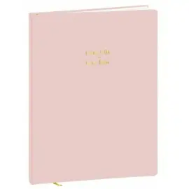 Agenda LIVRE OR 27 blanc non lign&eacute; Pastel rose - 21x27cm - QUO VADIS photo du produit