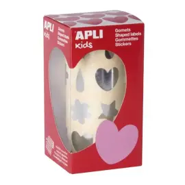 Rouleau gommettes formes assorties argent photo du produit