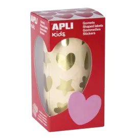 Rouleau gommettes formes assorties or photo du produit