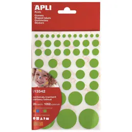 Gommettes formes géométriques permanentes orange, bleu magenta et vert 20 feuilles photo du produit