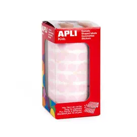 Rouleau gommettes rondes &Oslash; 15 mm roses photo du produit