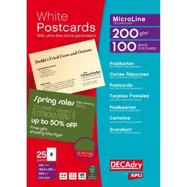 Pochette 100 cartes blanches MicroLine - 200g photo du produit