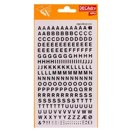 Lettres transfert majuscules noires 6 mm 258 caractères photo du produit