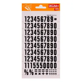 Chiffres transfert noirs 15 mm 105 caractères photo du produit