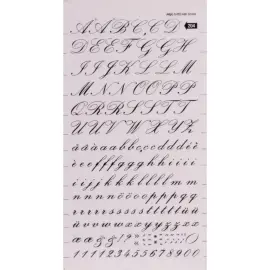 Lettres et chiffres transfert noirs 12 mm 179 caract&egrave;res photo du produit