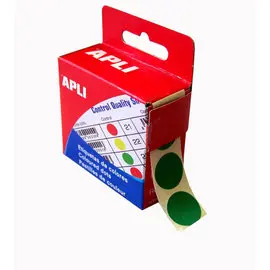 150 Pastilles adh&eacute;sives - &Oslash; 15 mm - Vert - APLI photo du produit