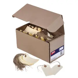 Etiquettes américaines avec ficelle 100x51 mm 1000 u. photo du produit