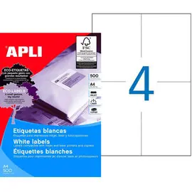 &Eacute;tiquettes blanches permanentes 105,0 x 148,0 mm 500 feuilles photo du produit