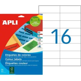 &Eacute;tiquettes vertes permanentes 105,0 x 37,0 mm 20 feuilles photo du produit