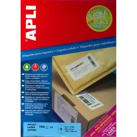 &Eacute;tiquettes blanches adh&eacute;sif extra-fort 105,0 x 148,0 mm 100 feuilles photo du produit