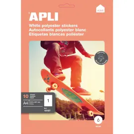 Etiquettes polyester ink jet 210x297 mm 10 feuilles photo du produit