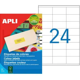 Boite 2400 etiquettes rouge fluo multi-usage photo du produit