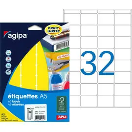 Etiquettes jaune multi-usage 24 x 33,5 mm 10 feuilles photo du produit